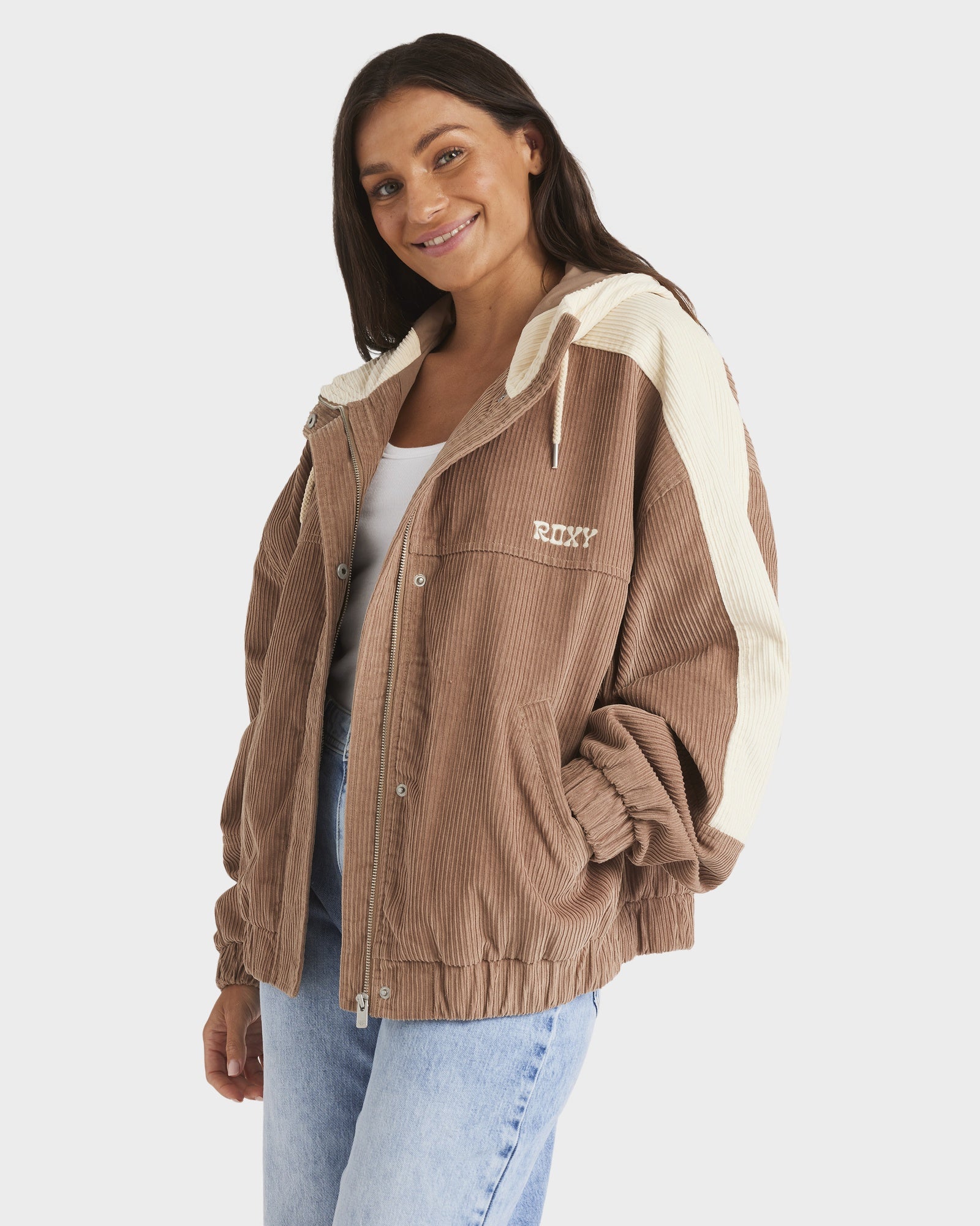 Womens Duo Corduroy Bomber Jacket