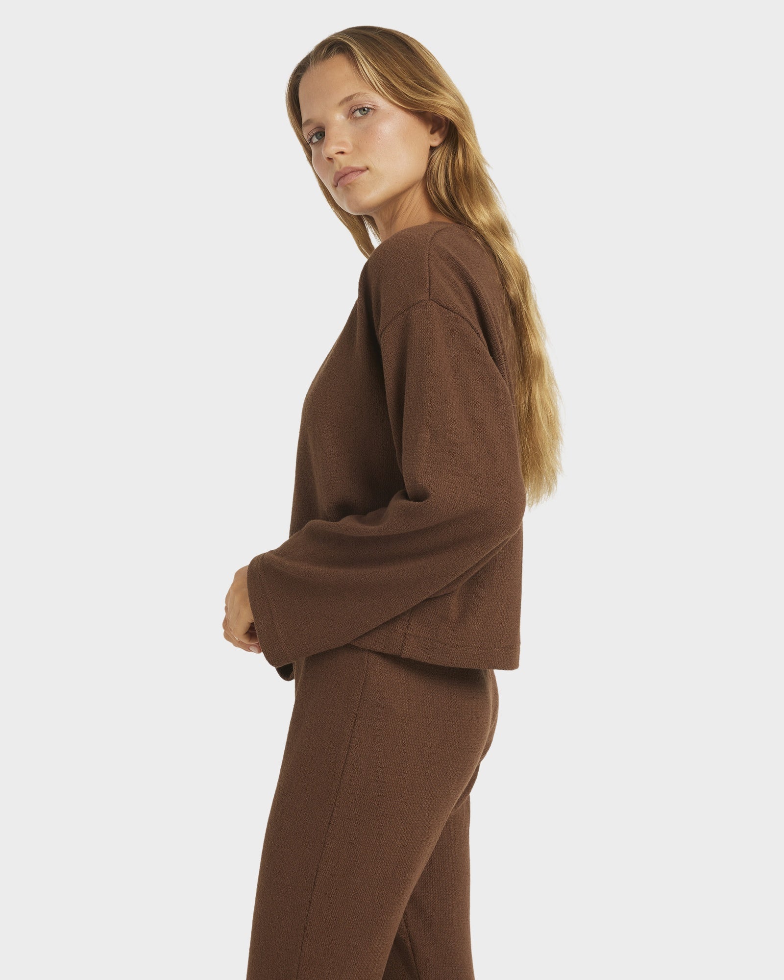 Womens Stay Cozy Long Sleeve Sweatshirt