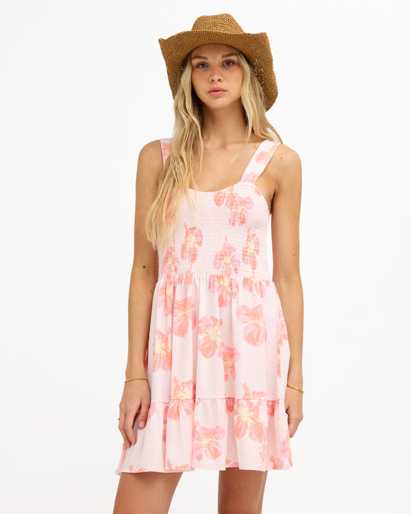 Womens Floral Rain Mini Dress
