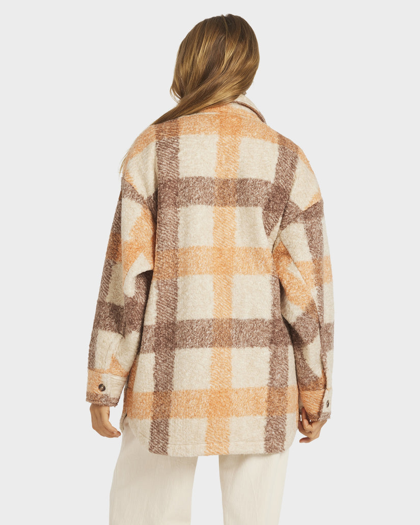 Womens Over And Out Shacket - OVER AND OUT PLAID | Roxy