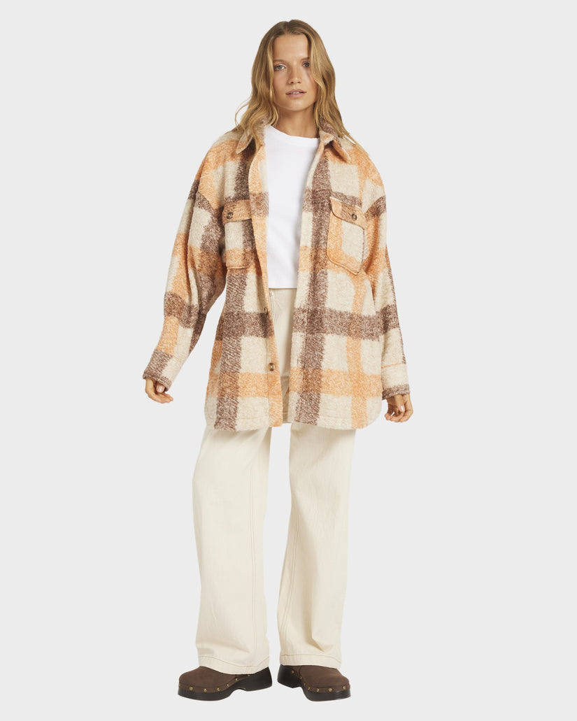 Womens Over And Out Shacket - OVER AND OUT PLAID | Roxy