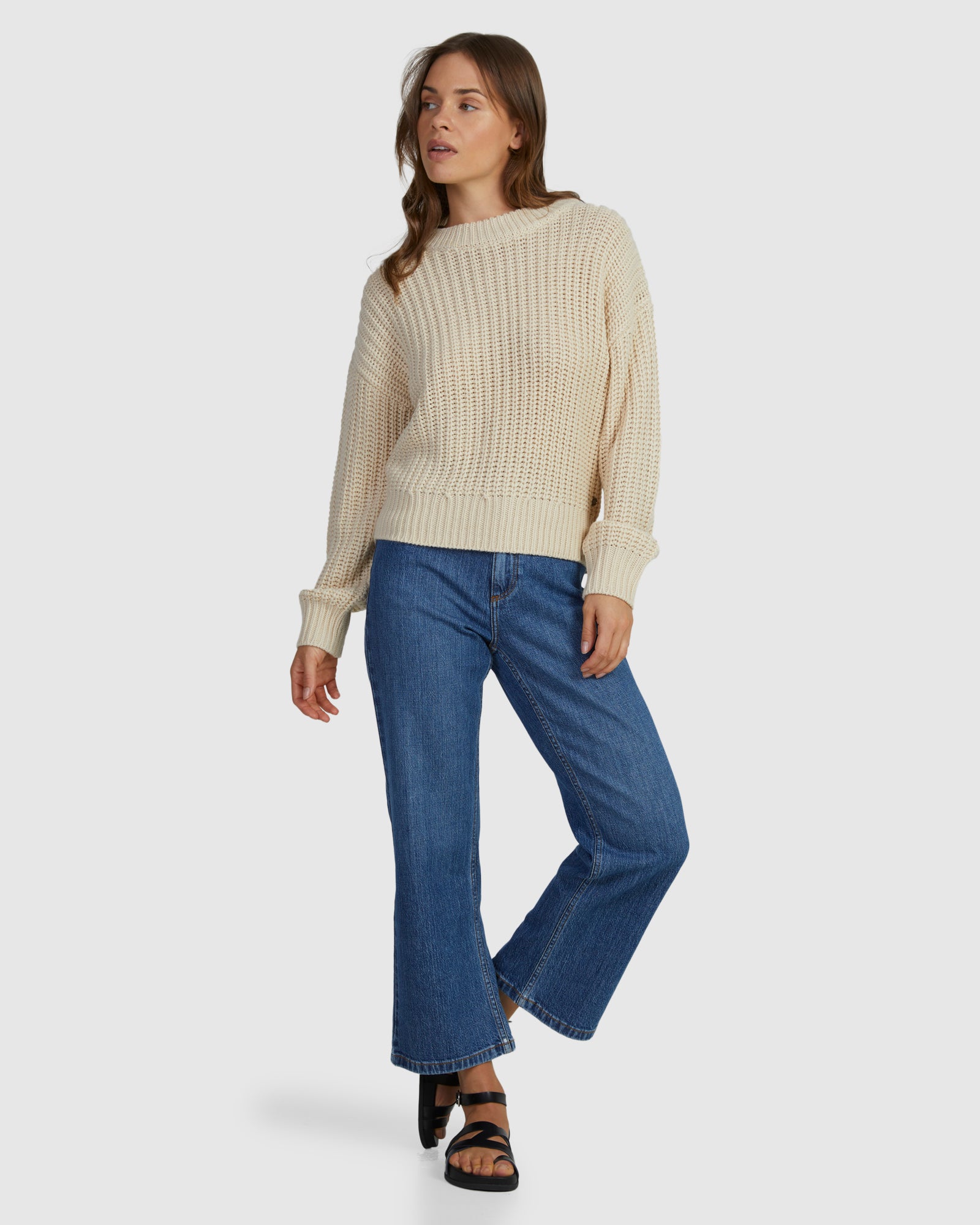 Women Coming Home  Crew Neck Knitted Jumper
