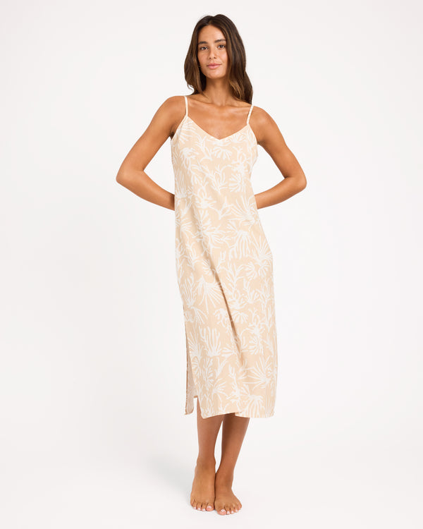 Womens Coral Cove Cami Slip Midi Dress