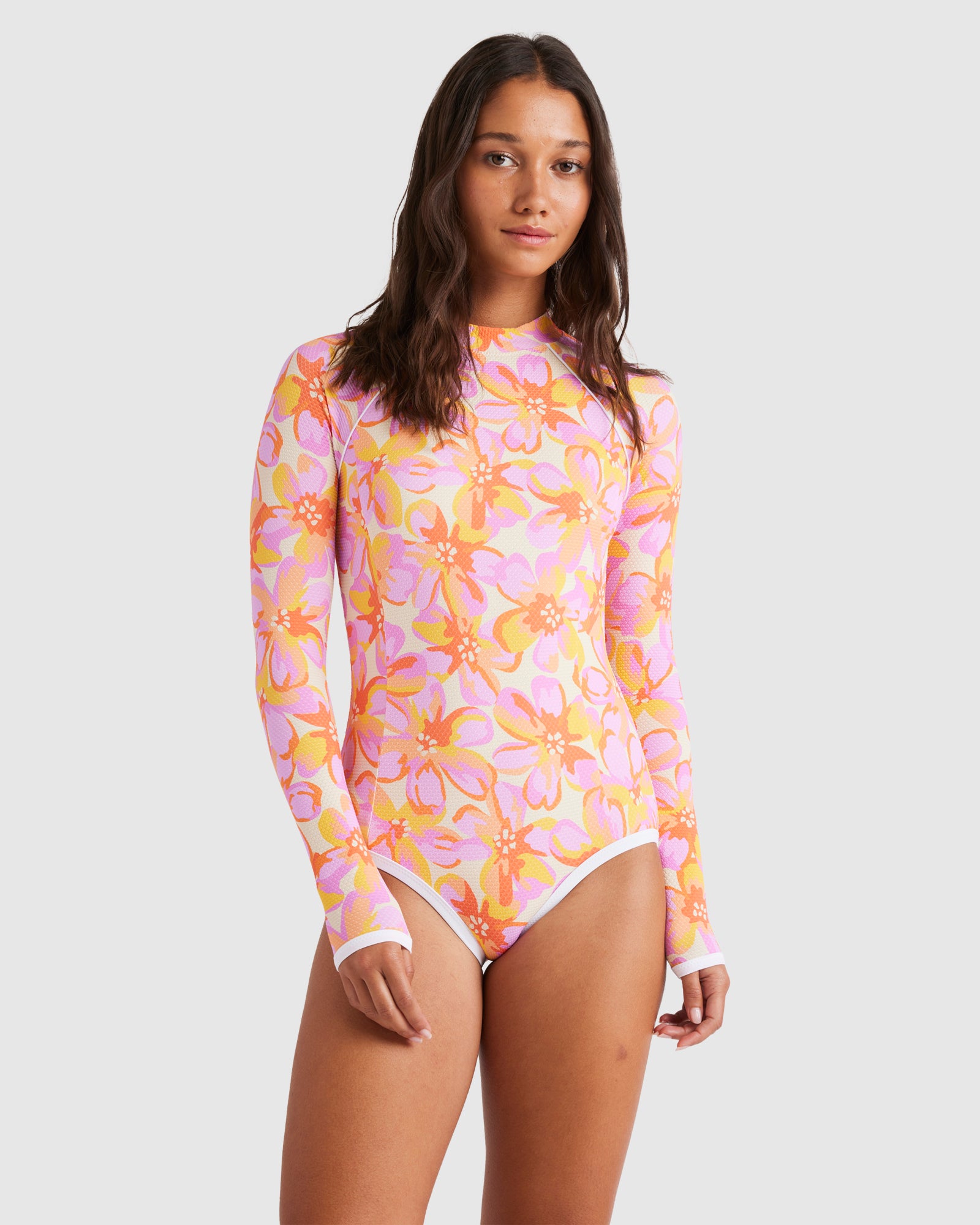 Womens Oasis Long Sleeve One Piece Swimsuit