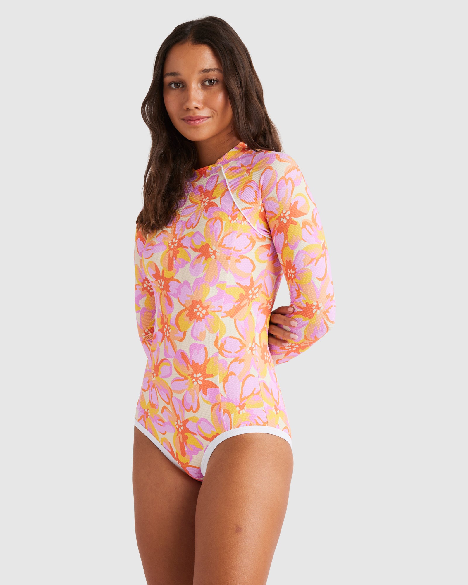 Womens Oasis Long Sleeve One Piece Swimsuit