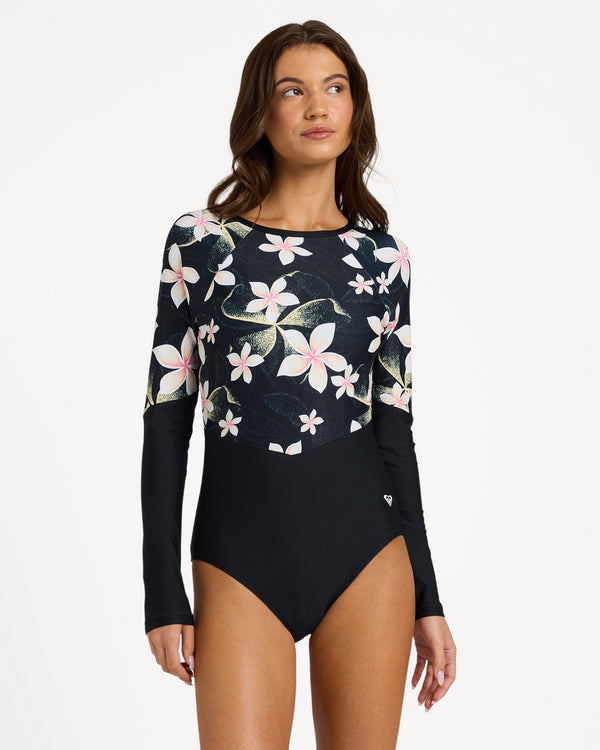 Womens Fashion Long Sleeve One Piece Swimsuit