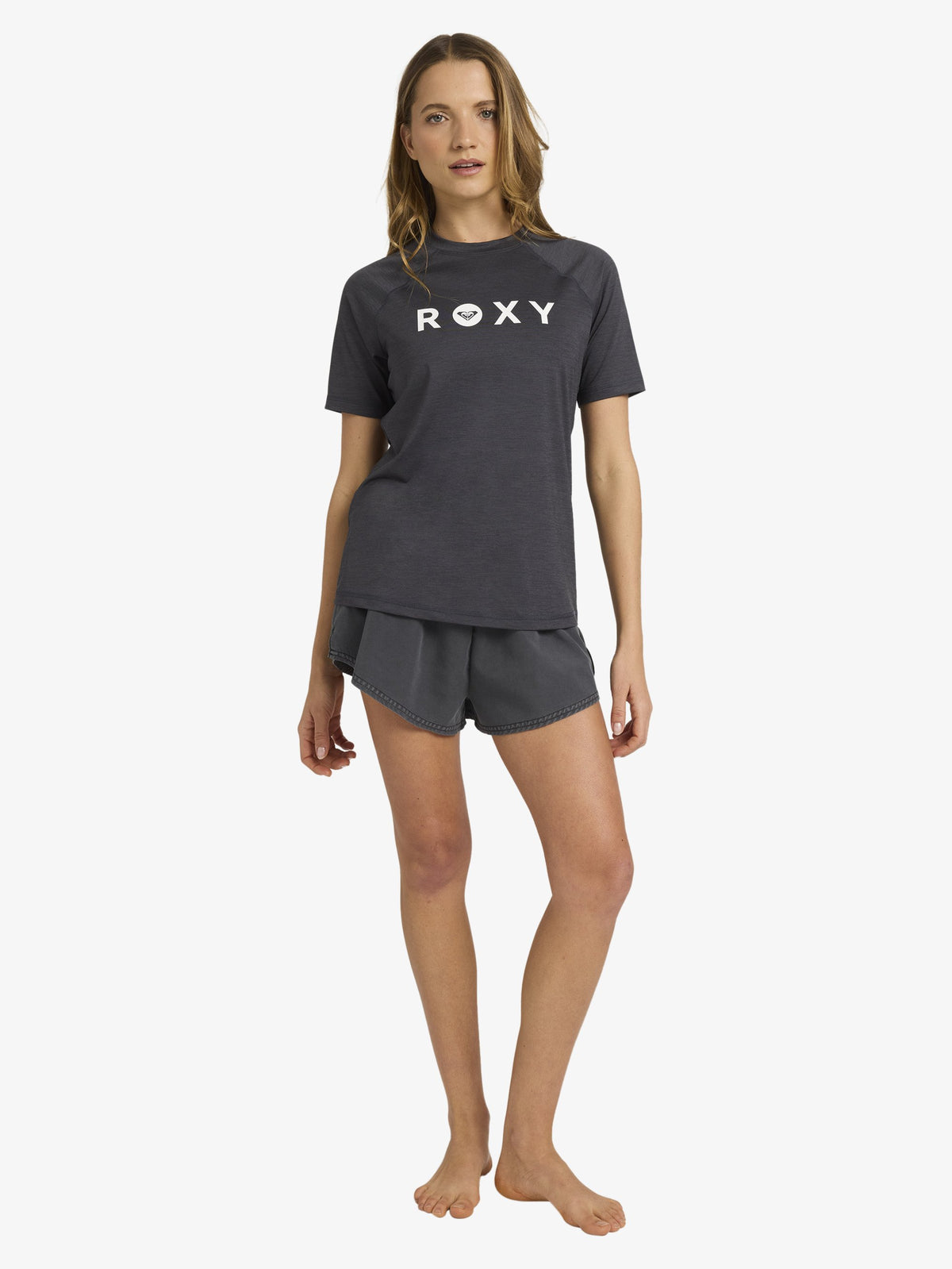 Womens Essential Surf Shirt – Anthracite – Roxy Australia