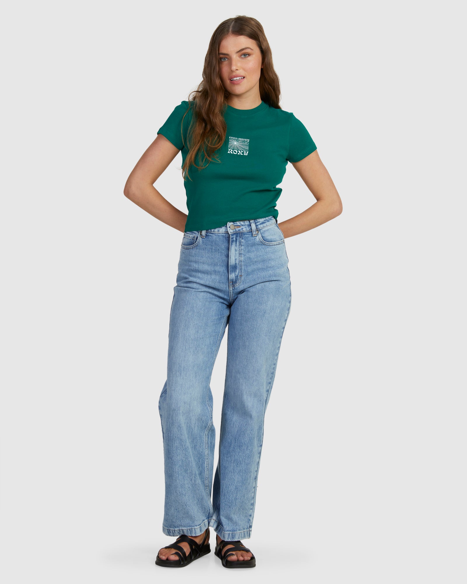 Womens Summertime Glow Baby Tee T-Shirt