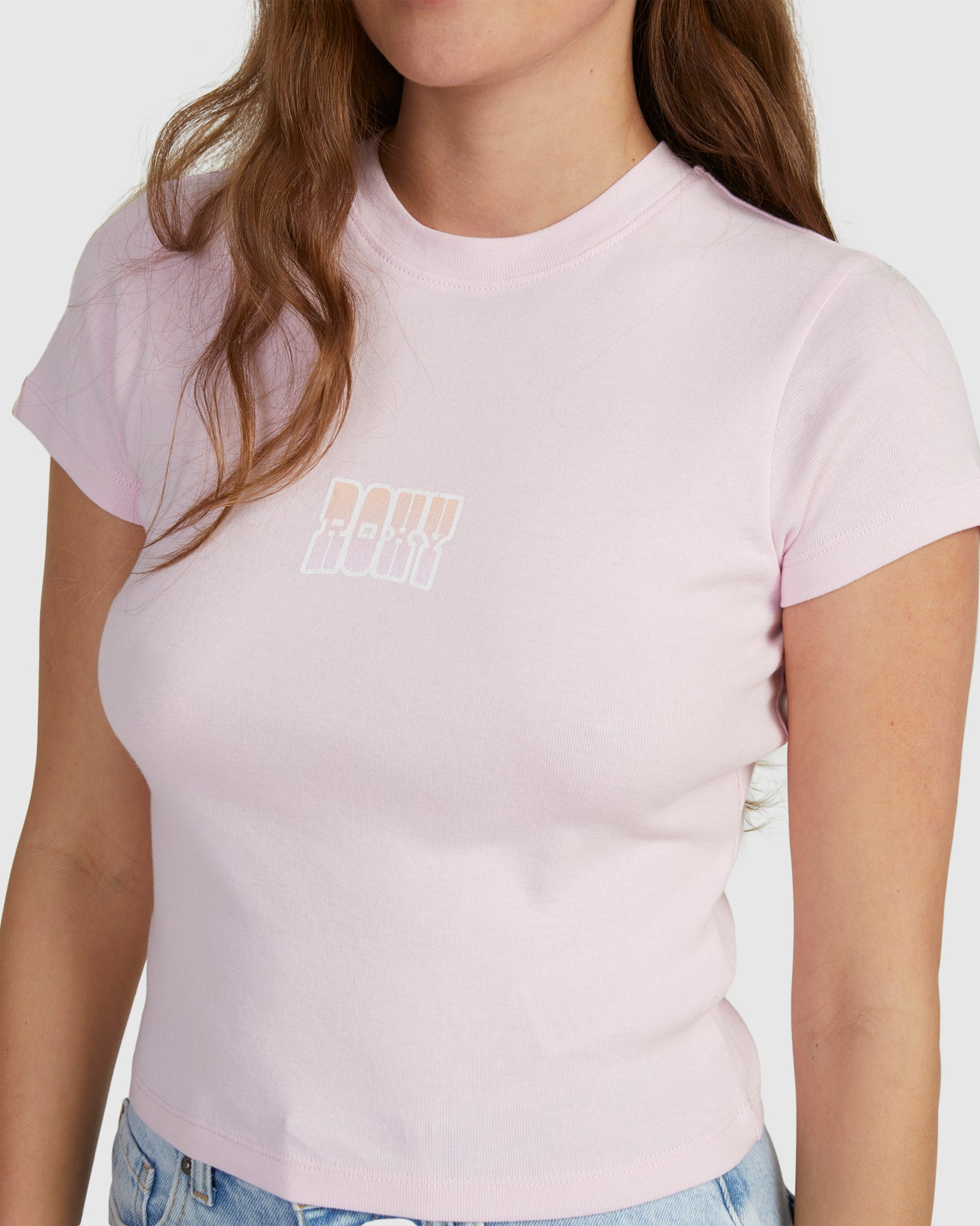 Womens Summertime Glow Baby Tee T-Shirt