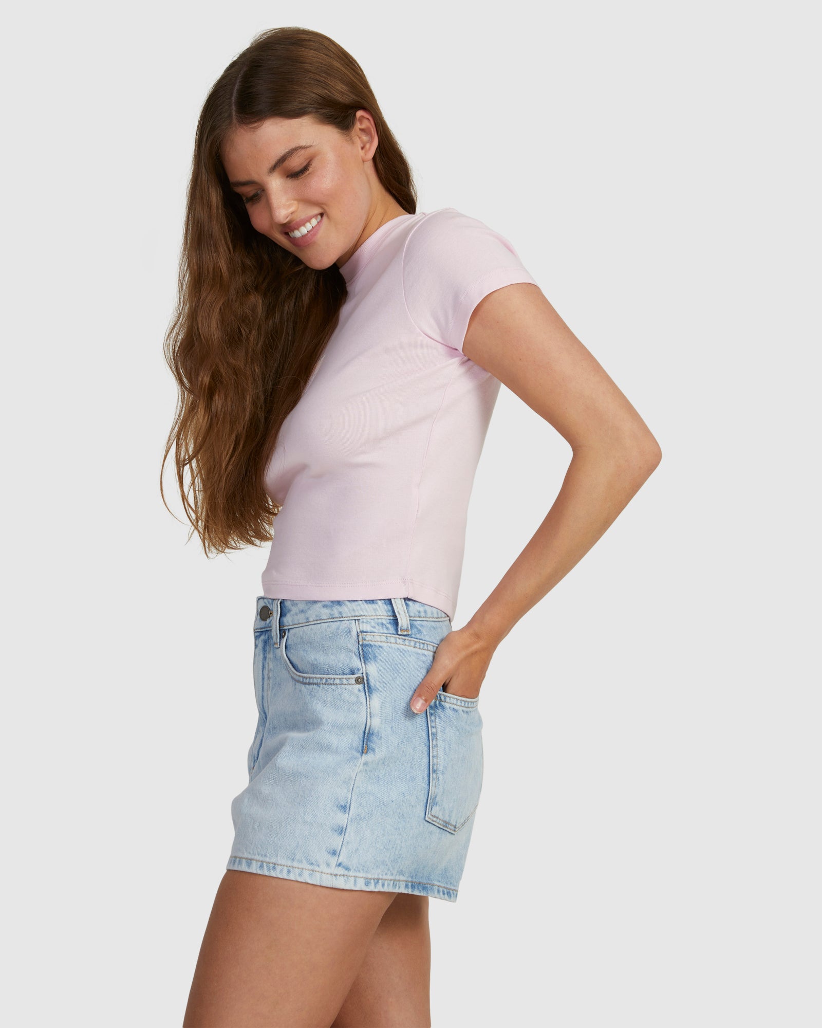 Womens Summertime Glow Baby Tee T-Shirt