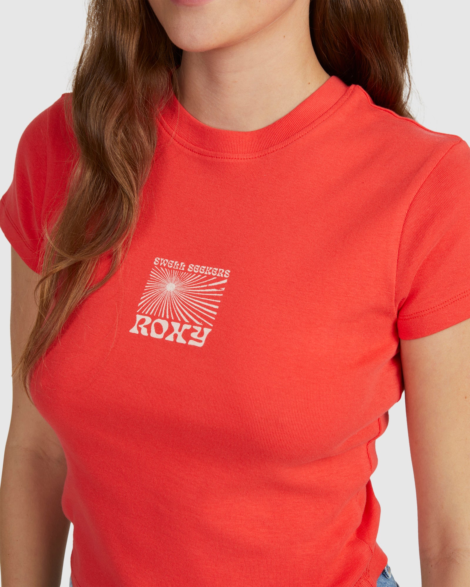 Womens Summertime Glow Baby Tee T-Shirt