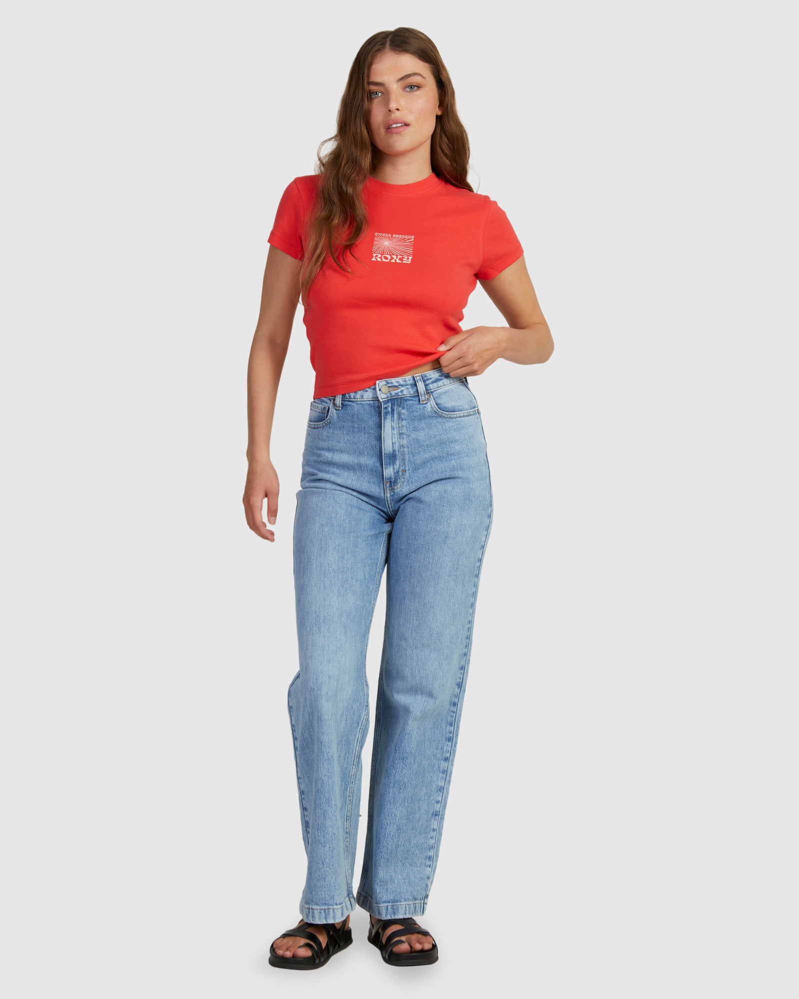 Womens Summertime Glow Baby Tee T-Shirt