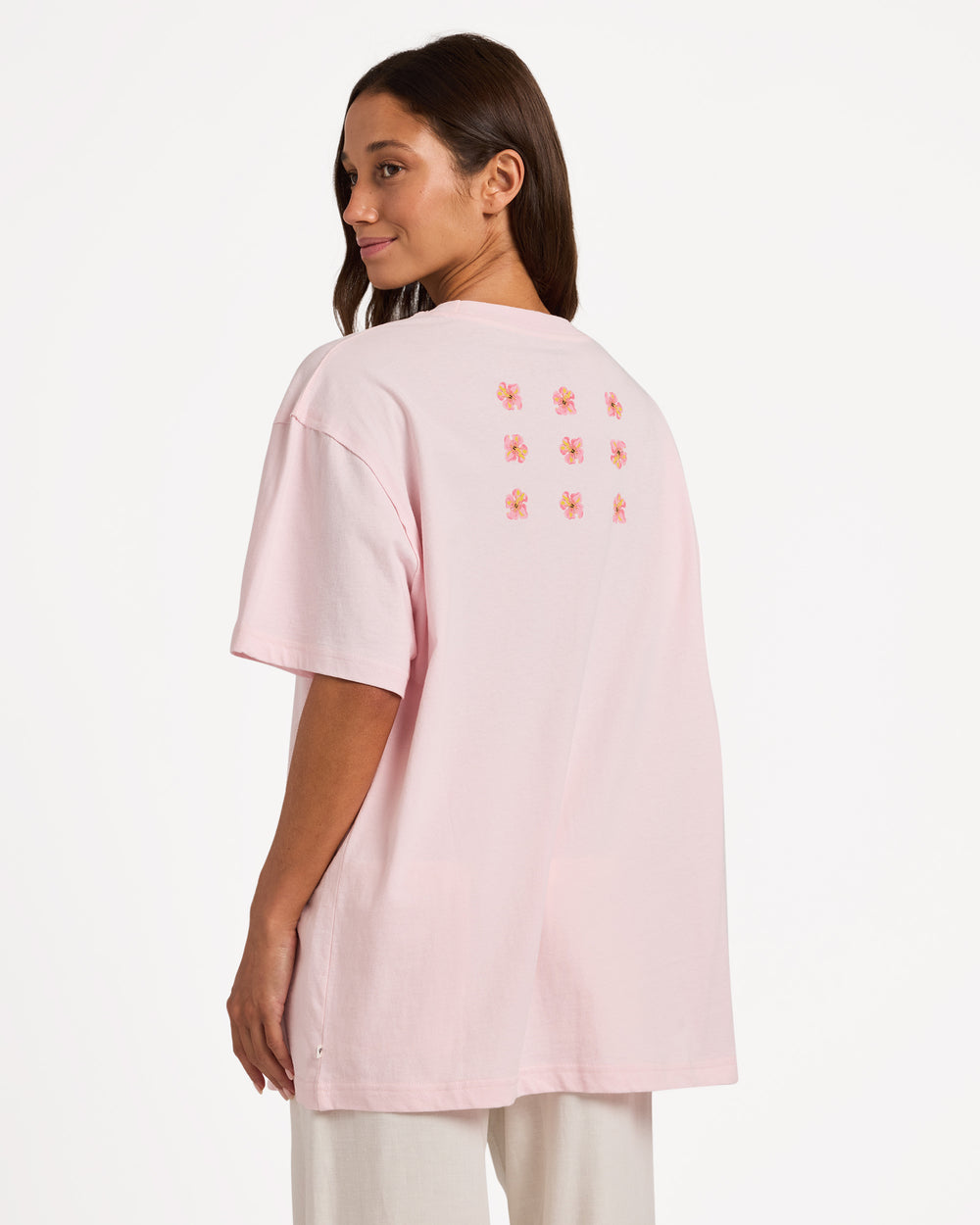 Womens Palm Tree T-Shirt – Chalk Pink – Roxy Australia